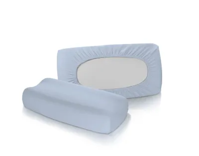 Produktbild von Fleuresse Vital-Comfort Jersey-Bezug für Nackenstützkissen bleu