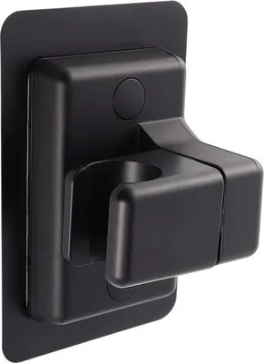 Immagine prodotto di Supporto per soffione doccia orientabile e regolabile, 360°, nero, impermeabile, senza forature
