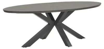 Produktbild von Garden Impressions Edison Tisch oval 280 × 140 cm- carbon black/ grey teak Vironwood