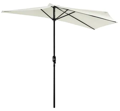 Image de Parasol de jardin, matériau résistant, montage facile, ivoire