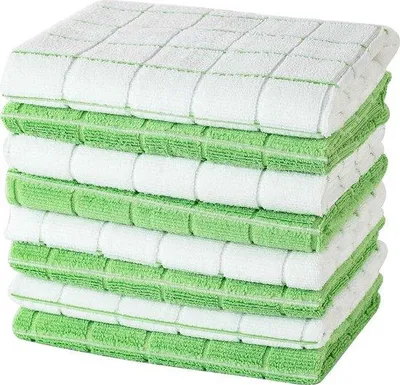 Produktbild von Famanu Mikrofasertücher Set 8 Stück - superabsorbierend, weich, fusselfrei, grün