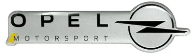 Image de Emblème 3D officiel Opel Motorsport, 38 x 90 mm, argenté