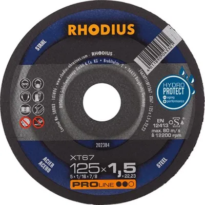Zdjęcie produktu dla Rhodius 202384 Cutting disc (straight) 125 mm 1 pc(s) Steel