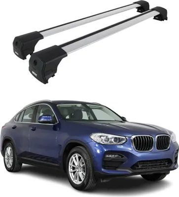 Image de Barres de toit transversales pour BMW X4 G02 2018-2025 Aluminium Gris ABE