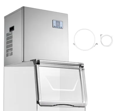Produktbild von SucceBuy Gewerbliche Eismaschine – Edelstahlgerät mit einer Kapazität von 181 kg/Tag, ausgestattet mit intelligentem Bedienfeld, Selbstreinigungsfunktion und einstellbarer Eisdicke, ideal für Restaurants, Bars, Cafés und Hotels – Nur Gerät