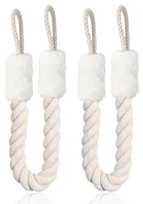 Produktbild von Einklemmschutz für Türkordeln, Türstopper aus Baumwolle, Türgriff, 2 Stück, weiß, Türkordeln, Türstopper, Einklemmschutz für Schlafzimmertüren