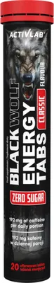 Obrázok produktu pre Activlab Black Wolf ENERGY TABS - klasický energetický nápoj, taurín, kofeín, inozitol, vitamín C, vitamín E, tiamín