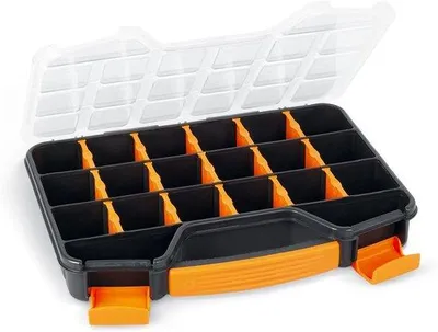 Produktbild von Famanu Aufbewahrungsbox Kunststoff mit 20 Fächern - transparent