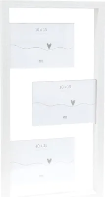 Produktbild von Deknudt S68UA1 Weißer Fotorahmen für 3 Fotos 10x15 cm
