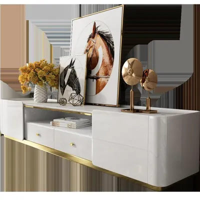 Image de Table console Sideboard métal Console murale Buffet Console d'appoint Or Nouveau