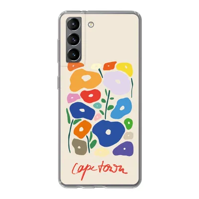Produktbild von MuchoWow® Handyhülle Schutzhülle Hülle für Samsung Galaxy S21 Blume - Abstrakt - Südafrika Silikon Softcase Handy Hülle - Softcase