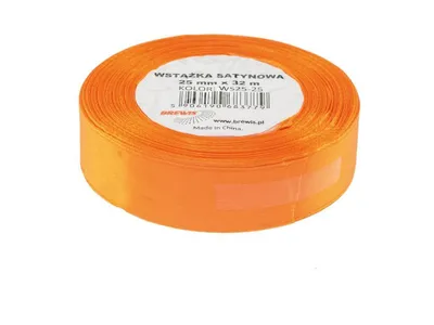 Image de Ruban de satin orange 25mmx32m