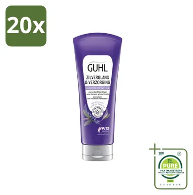 Imagen del producto de 20 mascarillas para el cabello Guhl Silberglanz & Pflege, que previenen el amarillamiento, - 200 ml - Paquete grande - 20 unidades