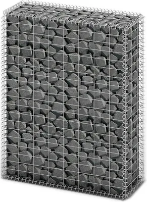 Immagine prodotto di Cesto Gabbione con Coperchio in Filo Zincato 100 x 80 x 30 cm