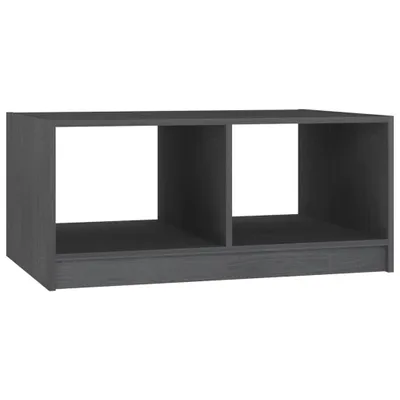 A dark gray, two-compartment storage unit.