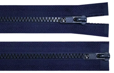 1 Reißverschluss 2-Wege 5mm 100 cm teilbar Autolock Doppelzipper marineblau