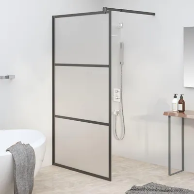 Zdjęcie produktu dla VidaXL Kabina prysznicowa 115x195 cm szkło matowe ESG czarny