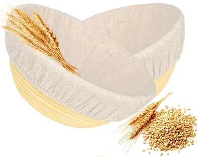 Obrázok produktu pre Ošatka na chlieb 23 cm, 2 ks, ratan, pre pečenie chleba