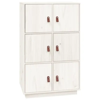 Immagine prodotto di Credenza Bianca 67x40x108,5 cm in Legno Massello di Pino