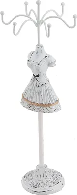 Obrázek produktu pro Stojan na šperky - Výstavní držák na náušnice - Organizér na šperky - Design ve tvaru koule - 26 x 9,7 cm - Elegantní šedá barva