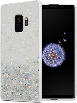 Produktbild von Cadorabo Hülle für Samsung Galaxy S9 Schutz Hülle in Transparent Handyhülle TPU Etui Glitter Cover Case Glitzer