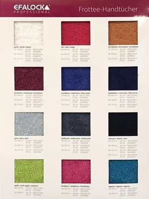 Produktbild von Farbkarte für Handtücher