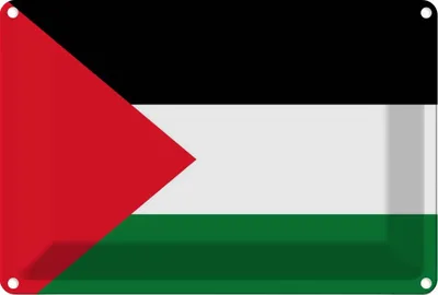 Produktbild von vianmo Blechschild 12x18 cm Palästinas Palestine Flagge Fahne Wappen