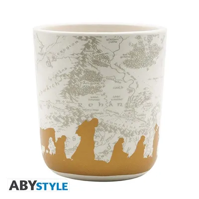 Obrázok produktu pre Abysse Corp LORD OF THE RINGS - Mug 3D anse - Anneau Unique x2 79, Biela, Zlato, Keramický, 460 ml