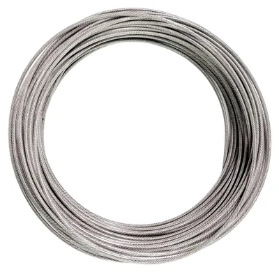Productafbeelding van Roestvrijstalen draadkabel - Gecoat staalkabel - Tuinieren en ophangen - PVC gecoat - 30 meter 3mm - Zilver