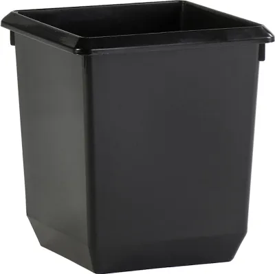 Produktbild von Viereckiger kegelförmiger Papierkorb | 21 Liter, HxBxT 31x28x28xm | Kunststoff | Schwarz
