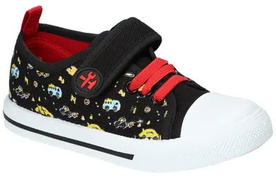 Produktbild von American Club TEN183, Kinder Sneaker Klettverschluss Leder-Einlegesohle weißer Boden, Schwarz 28