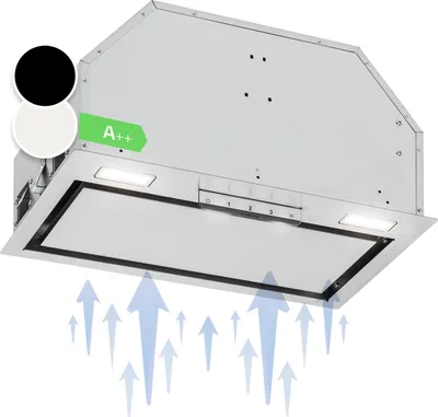 Image de Klarstein Hotte Aspirante 90 cm, Hotte Aspirante Encastrable Silencieuse, Hotte de Cuisine 90cm avec Lampes LED, Débit d'Air Puissant 397m³/h, Hotte avec Évacuation, Commandes Tactiles