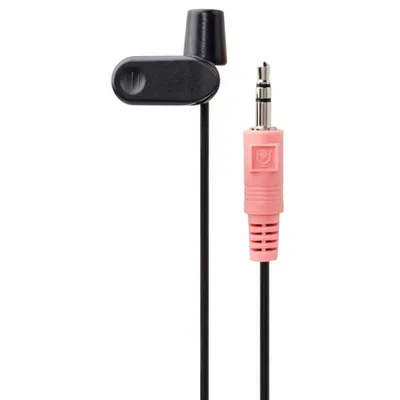 Produktbild von Hama Mikrofon mit Clip und langem Kabel (Kompaktmikrofon, Kabellnge 2 m, fr Computer/Laptop/Smartphone/Tablet, 3,5 mm Klinke), Schwarz