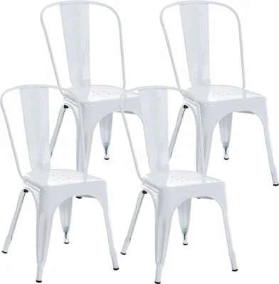 Produktbild von 4er Set Stuhl HLO-CP57  weiß