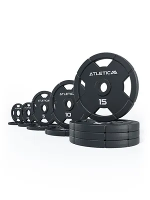 Produktbild von ATLETICA 4H Iron Plates Set | 97.5kg | Hantelscheiben aus Gusseisen | 2x 1.25kg | 2x 2.5kg | 2x 5kg | 2x 10kg | 4x 15kg | Ø 50mm