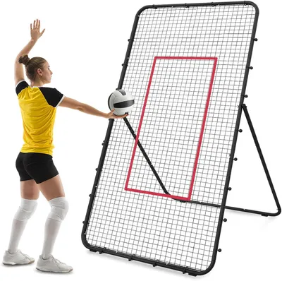 Imagen del producto de Red de rebote ajustable para voleibol, de 2,1 x 1,2 metros, con 4 opciones de ángulo, ideal para entrenamiento