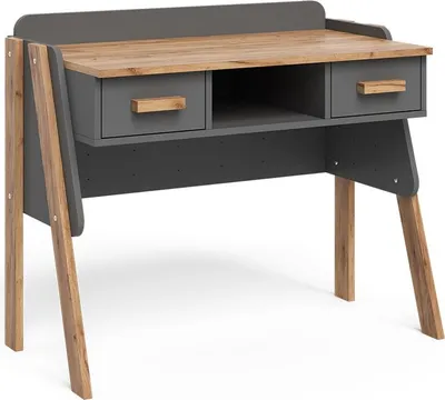 Produktbild von Schreibtisch Vitalispa Malia Grau/Artisan 97 x 51 cm mit 2 Schubladen, Model 58371