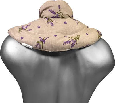 Produktbild von Nackenhörnchen mit Stehkragen, Kirschkernkissen - Nackenkissen Wärmekissen - Nacken-Heizkissen für Mikrowelle und Backofen - Farbe: Landhausstil Romantik