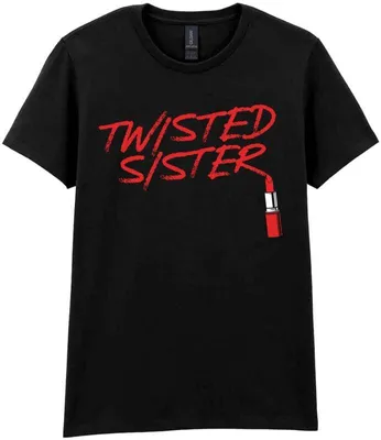 Produktbild von Twisted Sister T-Shirt Damen Lipstick schwarz Band-Merch, Bands 100% Baumwolle S