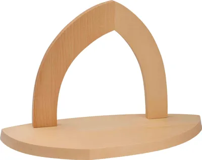 Productafbeelding van Kribaccessoires: Natuurlijke, gotische boog met halfronde basis. Afmetingen: 28x20x13 cm. Nieuw