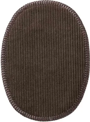 Produktbild von Kordflicken Grau 2 St. - Aufnäher, Bügelbild, Aufbügler, Applikationen, Patches, Flicken, Zum Aufbügeln, Größe: 9,5 x 12,0 cm