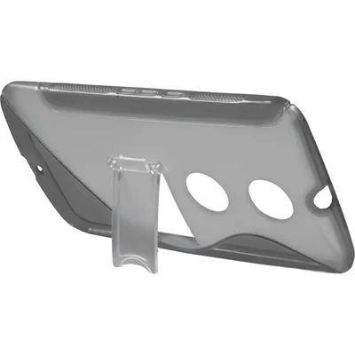 Produktbild von PhoneNatic Case kompatibel mit Google Nexus 6 - grau Silikon Hülle Aufstellbar Cover