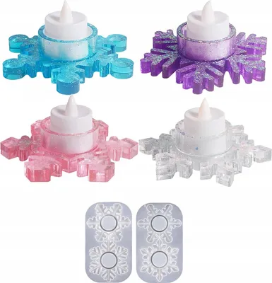 Obrázok produktu pre Silikónová forma na snehové vločky, formy, snehové vločky, sada 2 kusov, DIY