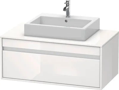 Produktbild von Waschtischunterbau KETHO 550x1000x426mm weiß hochglanz weiß hochglanz
