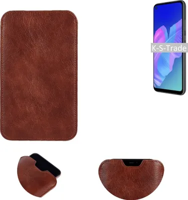 Produktbild von K-S-Trade Schutzhülle Handyhülle kompatibel mit Huawei P40 lite E Handytasche Kunstleder Sleeve in braun
