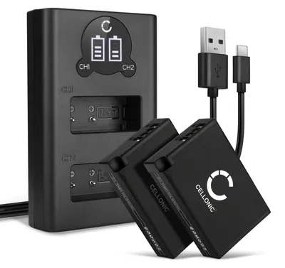 Image de CELLONIC 2x Batterie pour Appareil photo Compatible avec Canon EOS R50, EOS R8, EOS R10, LP-E17 - (950mAh, 7.4V) + Chargeur Double