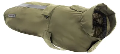 Hunde-Regenjacke, faltbar, atmungsaktiv, reflektierend, Grün, L
