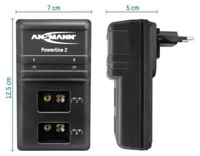 Image de ANSMANN POWERline 2 - Batterieladegerät - 2x9V (5107043)