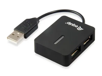 Produktbild von Equip 128952 Schnittstellen-Hub USB 2.0 480 Mbit/s Schwarz