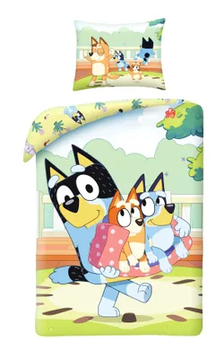 Produktbild von Baumwollbettwäsche 140x200 Bluey Blue Dog HIT